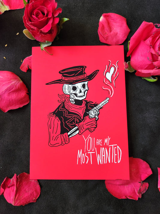 Valentine's Card - Skeleton Outlaw