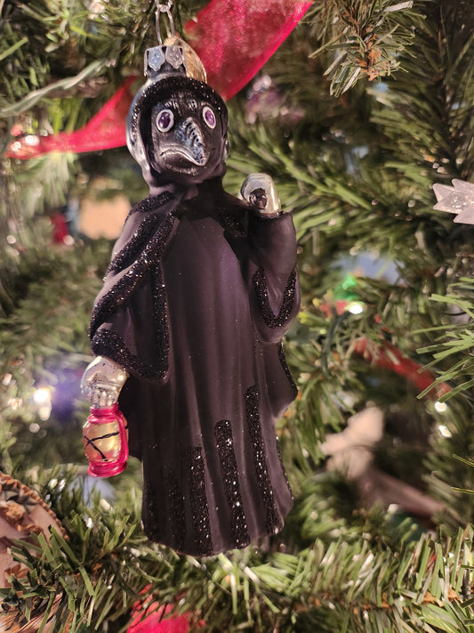 Plague Doctor Glass Ornament
