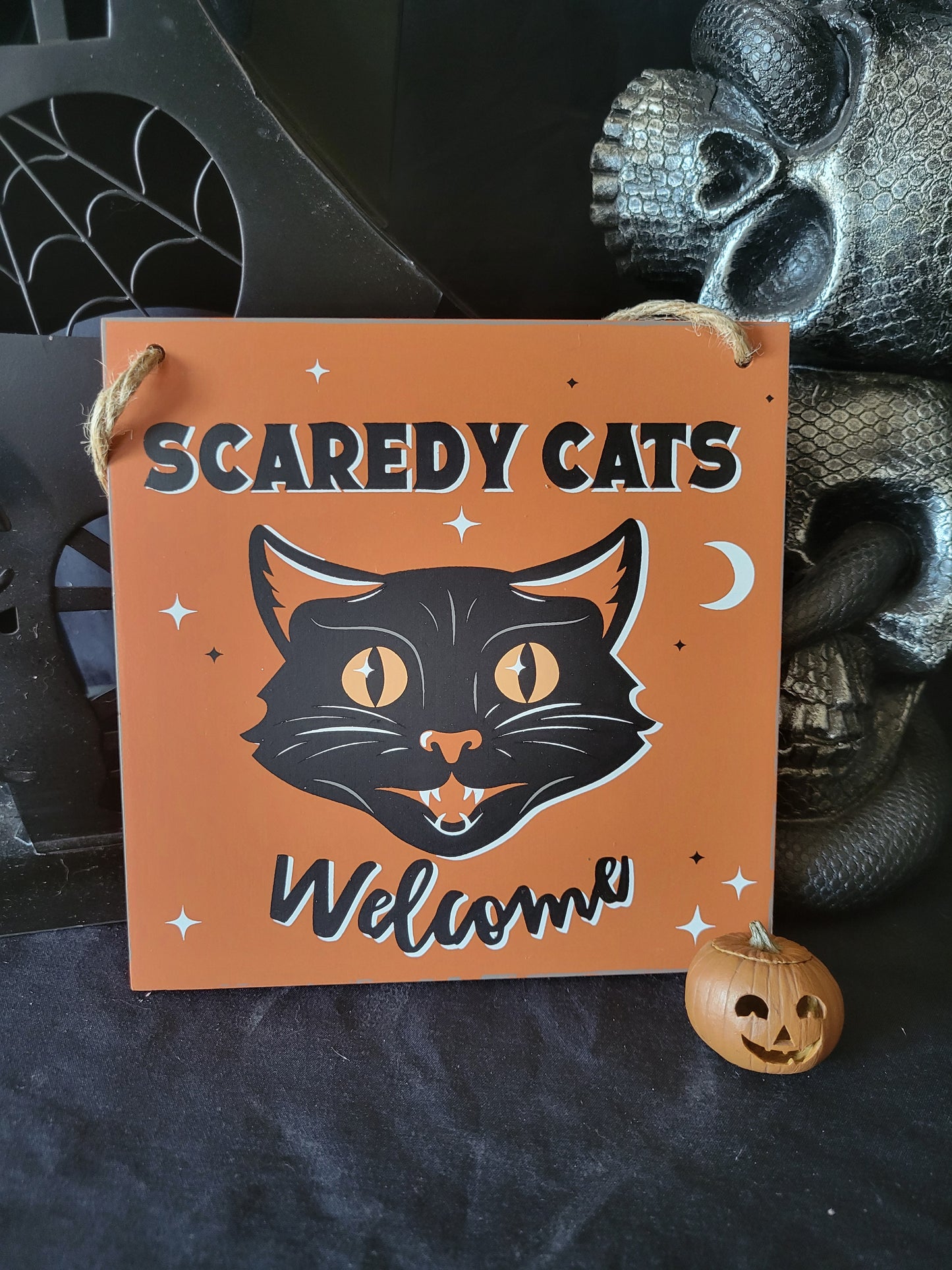 Scaredy Cats Welcome Mini Sign