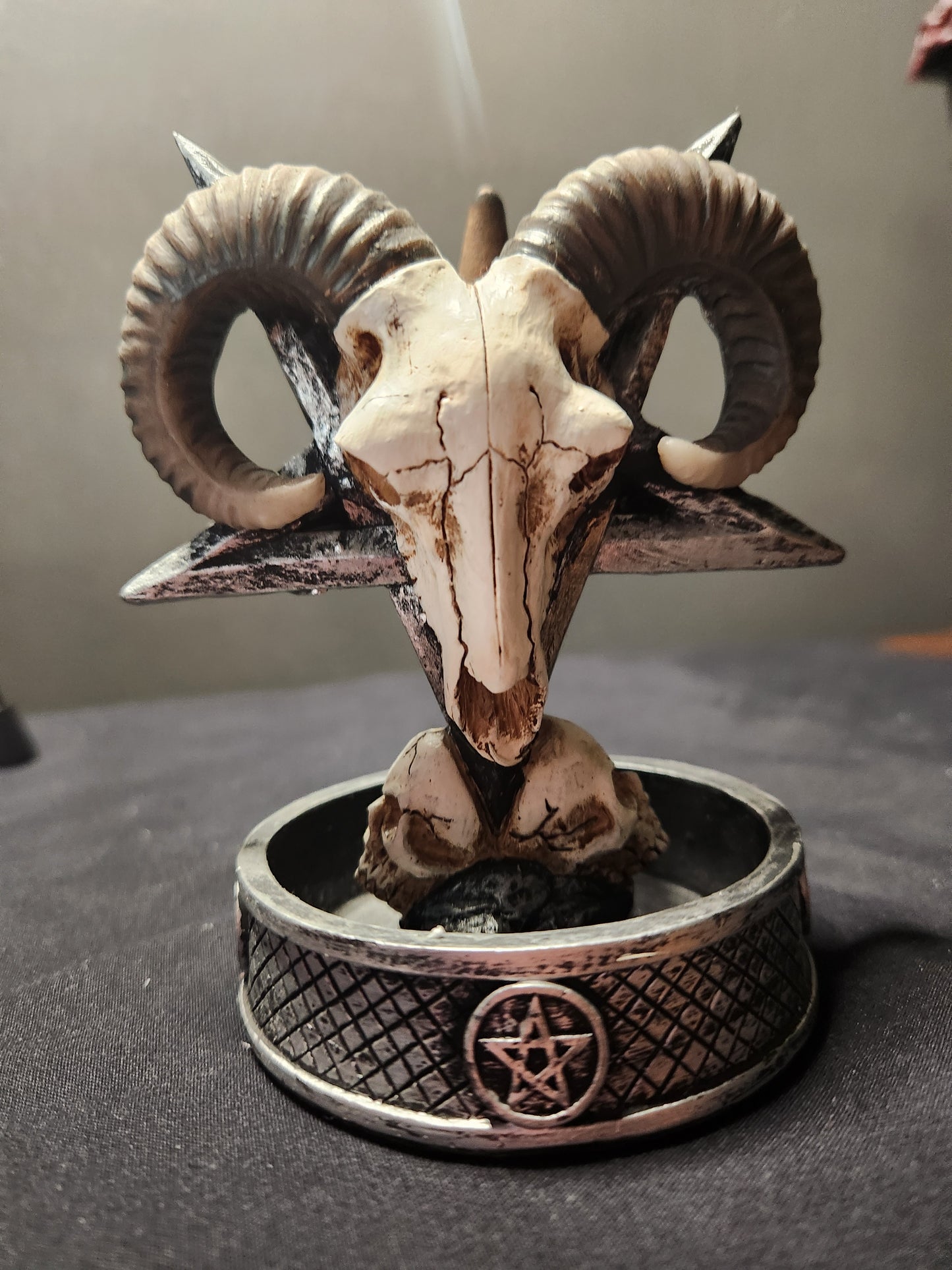 Ram Skull Incense Burner