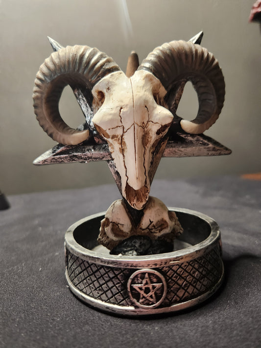 Ram Skull Incense Burner