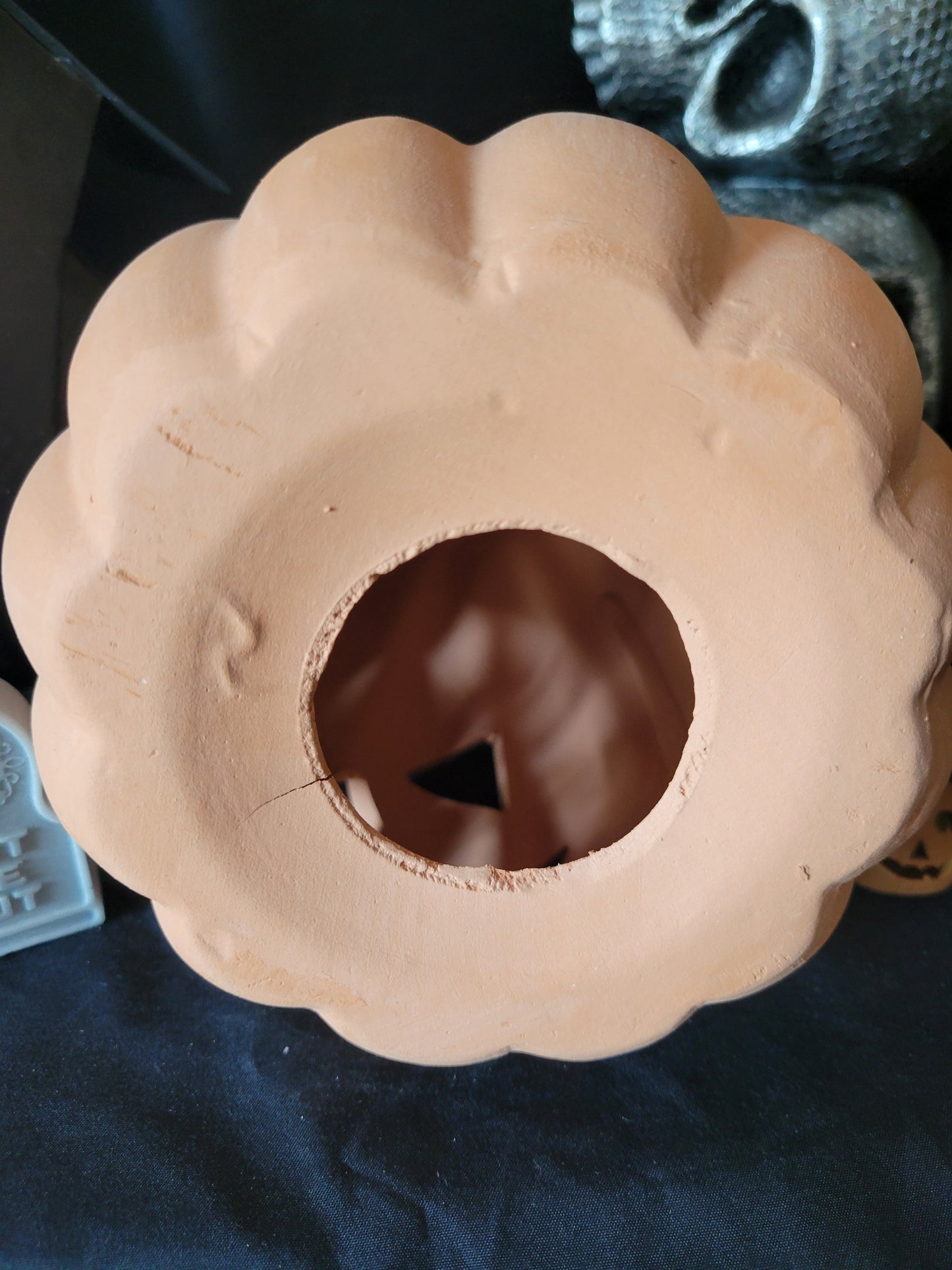 Terracotta Halloween Jack O Lantern