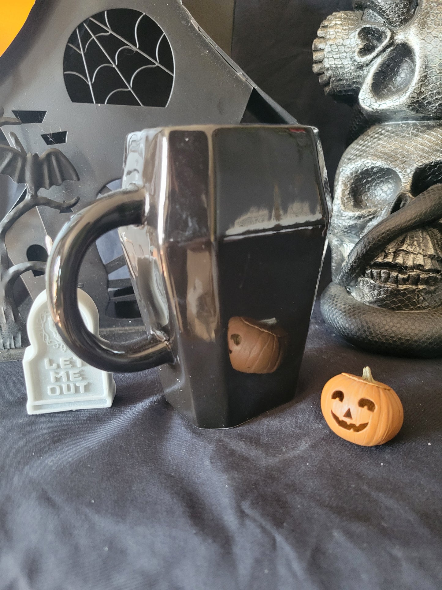 Death Before Decaf Coffin Mug