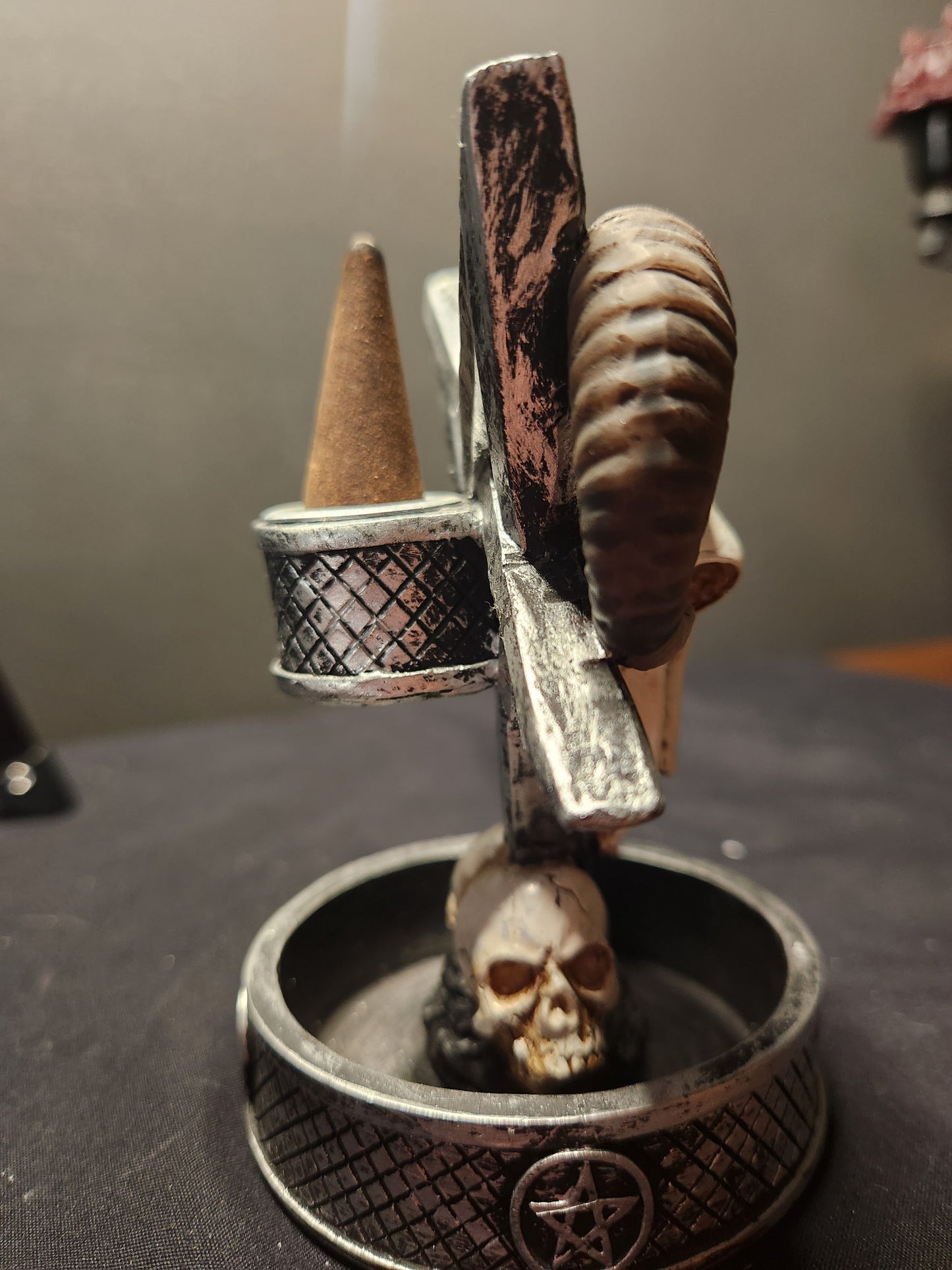 Ram Skull Incense Burner